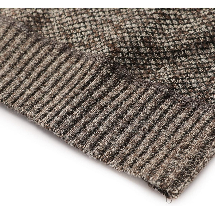 Чоловічий в'язаний кардиган Allthemen з V-подібним вирізом, з підкладкою та ґудзиками, велика в'язка, теплий перехідний жакет (4XL, Кофе)