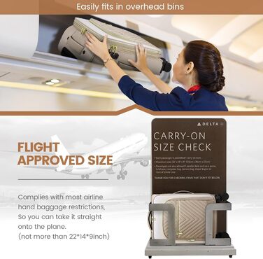 Рюкзак-валіза LOVEVOOK для жінок, 40L, ручна поклажа, водонепроникний, для ноутбука, подорожі, бізнес (20-дюймовий валіза, Бежево-хакі)