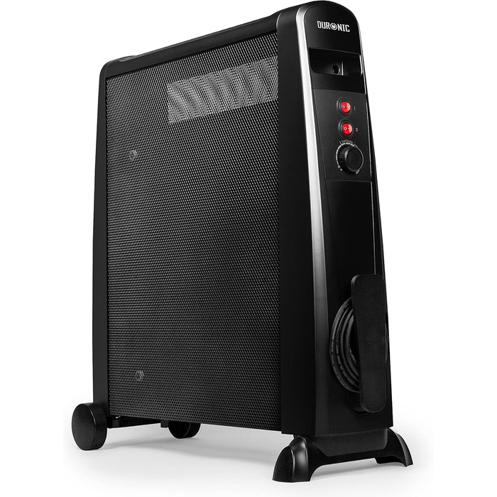 Конвекторний обігрівач Duronic 2000W з ручкою, компактний та енергоефективний (без екрану)