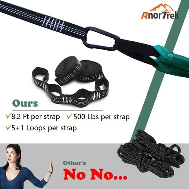 Гамак туристичний з москітною сіткою подвійний/одинарний, 260x140 см - блакитно-темно-синій