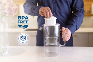 Скляний фільтр-кувшин Wessper D2 BOROSILICATE 3л, білий + фільтр