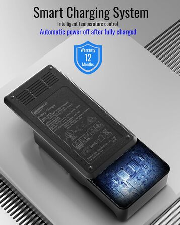 Універсальний зарядний пристрій для акумуляторів 18650 з 4 слотами, LCD Smart швидка зарядка Ni-MH/Ni-CD AA/AAA Li-Ion/LiFePO4/IMR 10440-26650