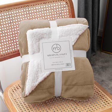 Плед Mixibaby для дому, теплий та м'який, 150 x 200 см, колір: натуральний