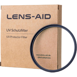Фільтр об'єктива Lens-Aid UV 49mm зі склом Schott B270 – захист від ультрафіолету з 18-шаровим покриттям проти подряпин, пилу та піску. Ефект лотоса (стійкий до олії та води)