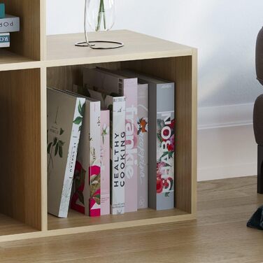 Стелаж Vida Designs Durham дубовий, 6 кубів, для книг і зберігання, органайзер для вітальні