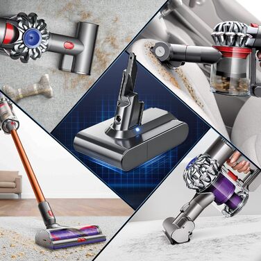 Запасний акумулятор 6000mAh для пилососів Dyson V7, AKKU (сумісний з SV12 Animal, Absolute, Motörhead, Fluffy, Total Clean)