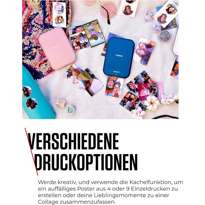 Canon Zoemini 2 Marineblau: Міні-принтер для фотографій, Bluetooth, мобільний, з акумулятором