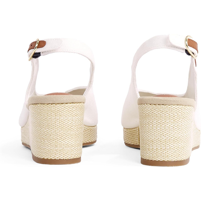 Сліпони Tommy Hilfiger Flag Mid Wedge Espad SLIN - білі еспадрильї на танкетці 38 EU