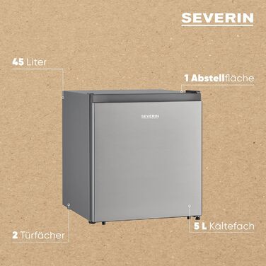 Термобокс SEVERIN KB 8884 (Сірий): 45 л, тихий, знімний замок, великий об'єм