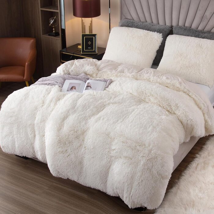 Комплект постільної білизни EMME з м'якого біовера, 135x200 см + 80x80 см, білий