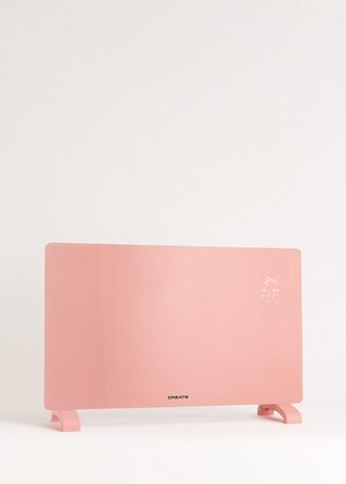 Електричний конвектор CREATE/WARM Crystal 2000W з WiFi, скло, пастельно-рожевий, LED-touchscreen, 2 режими