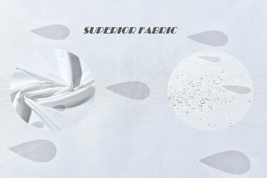 Штора для душу YOUNG DA текстильна біло-сіра з малюнком 