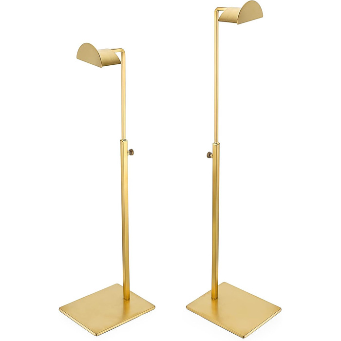 TOLIDA 2 Pack Metal Handbag Stand Gold Handbag Holder with Adjustable Height, Large D-Head Purse Stand for Women Girls for Bag, Hats, Wallet, Props