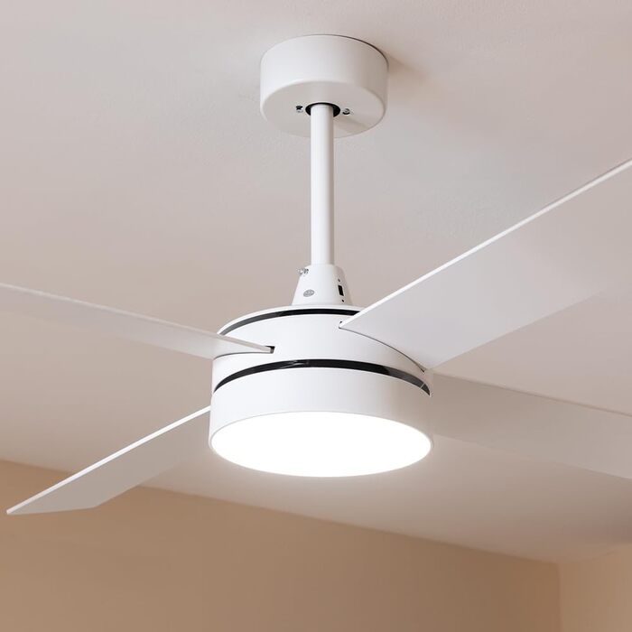Стельовий вентилятор Cecotec Aero 5200 Line з пультом, LED підсвіткою, таймером та функцією зими, 132 см, 60 Вт, білий