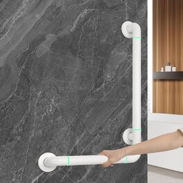 Стілець для душу Sonnewelt, 7-рівнева регулювання висоти, 41-56 см, антиковзні ніжки, стабільний, з U-подібним гігієнічним вирізом та ручкою, 60x40 см
