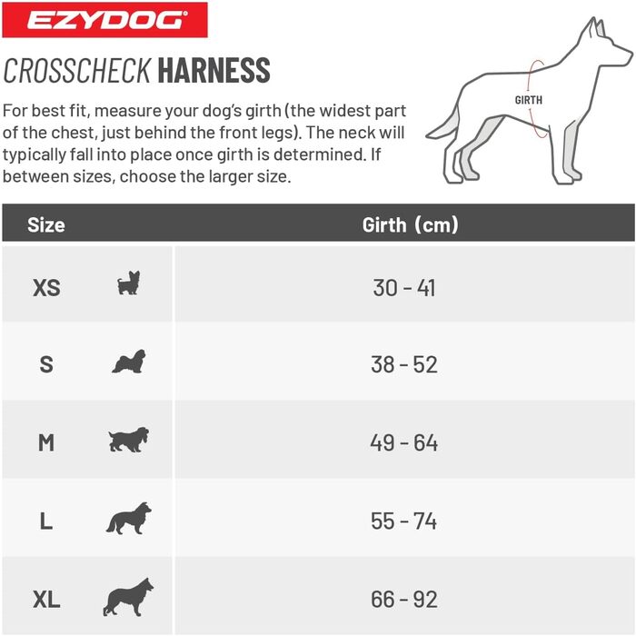 Шлейка для собак EzyDog Crosscheck - безпечна та регульована, для малих, середніх та великих собак, зелена