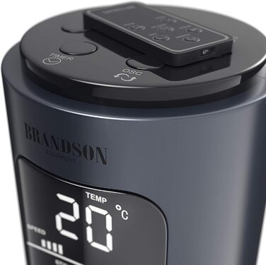 Вентилятор торгової марки Brandson з пультом керування, 96 см, 3 швидкості, осциляція 60°, темно-синій, преміум-якість