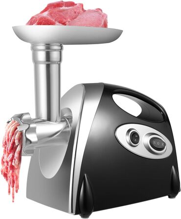 Electric Meat Grinder 2800W - Meat Processing Machine for Kitchen, Restaurant & Hotel Use with 3 Stainless Steel Grinding Plates (5mm, 7mm)