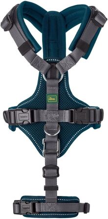 Нашийник для собак Maldon, колір petrol/сірий, розмір L