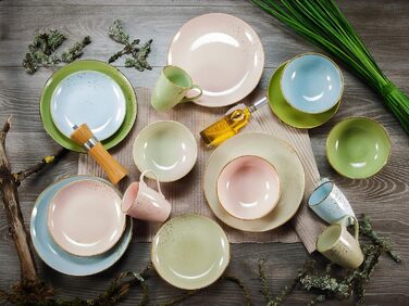 CreaTable Набір посуду 16 предметів, Серія Nature Collection, кераміка, для дому, безпечний у мікрохвильовці та посудомийній машині