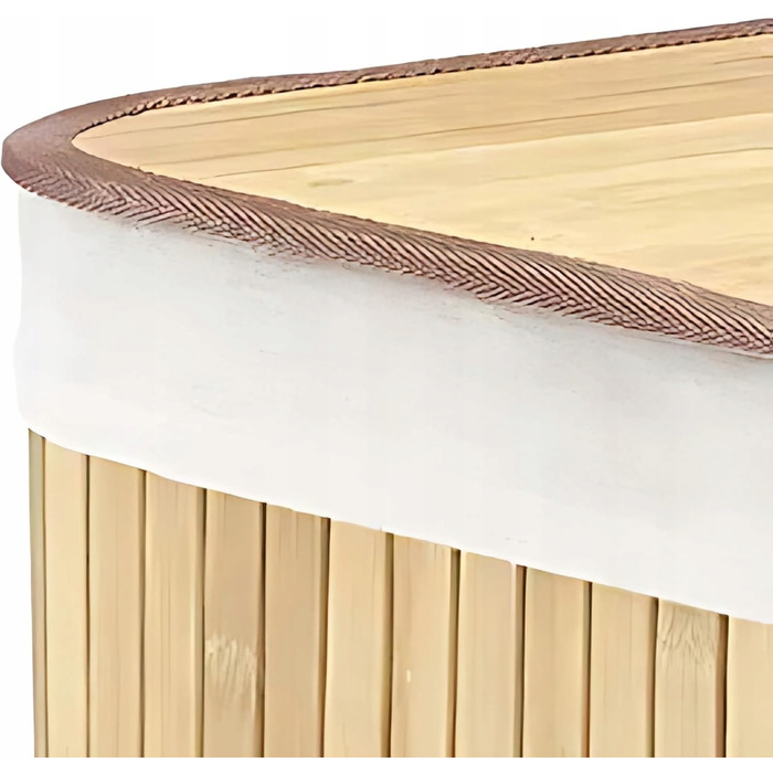 Кошик для білизни та іграшок із бамбука з кришкою, 72 л