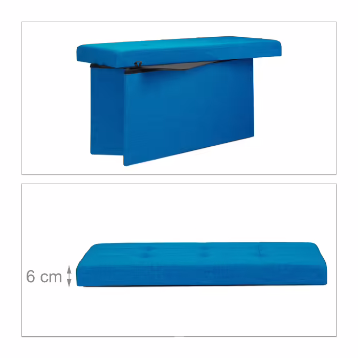 Relaxdays Foldable Bench, Linen