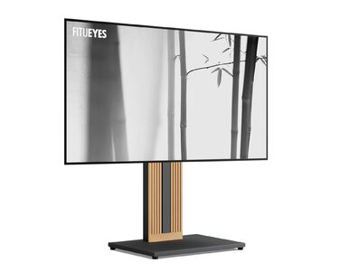 Підставка для телевізора FITUEYES Zen з бука 32-65 дюймів, поворотна, регульована по висоті, чорна