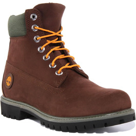 Черевики Timberland Premium 6 Inch з нубуку, темно-коричневого кольору, оранжеві, 41.5 EU