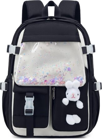 Шкільний рюкзак для дівчаток Joymoze: стильний, місткий, чорний | Рюкзак для підлітків