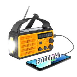 Сонячна радіостанція 20000mAh з ручним генератором, FM/AM/SW радіо, Powerbank, LED ліхтарик, SOS сигнал, USB зарядка для походу