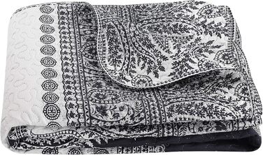 Літній комплект постільної білизни Marina Decoration з покривалом та двома наволочками, візерунок «Квіткові гілки», розмір King