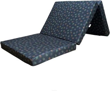 Складаний матрац-гостьове ліжко FORTISLINE 195x80x9 см, синій, футон, пуф