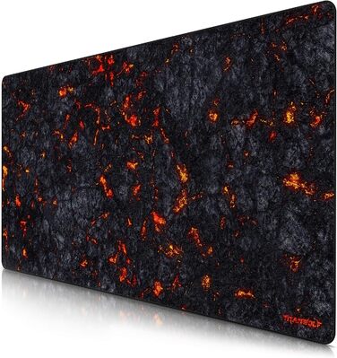 Килимок для миші Titanwolf XXXL 1200x600mm - великий ігровий килимок з мотивом лави для миші та клавіатури Logitech