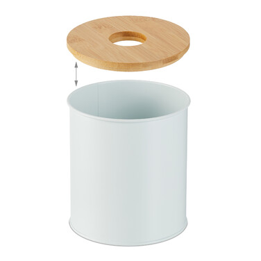Relaxdays Cosmetic Containers 2 l with Bamboo Lid