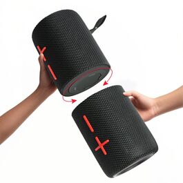 CYBORIS Bluetooth колонка 2-в-1 40W, водонепроникна, з басами, RGB підсвіткою, до 24 год роботи, для дому/вулиці/подорожей