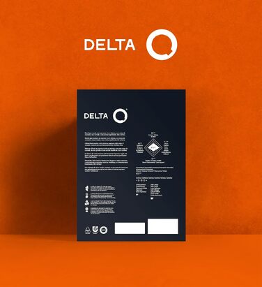 Кавові капсули Delta Q AQtivus, мелена кава для кавомашин Delta Q, інтенсивність 8, смак з нотками горіхів та фруктів, 100 капсул