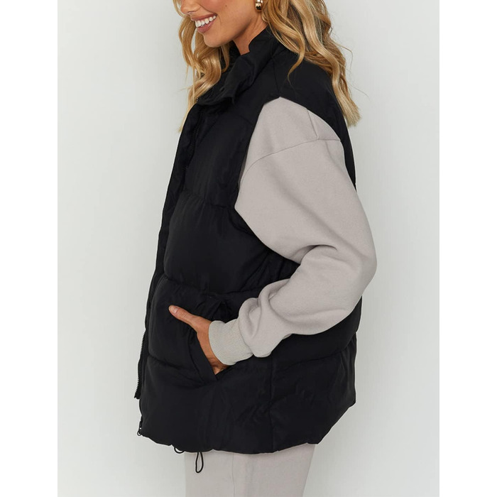 Жіноча жилетка Zhiyouni з пуховим наповнювачем, без рукавів, чорного кольору