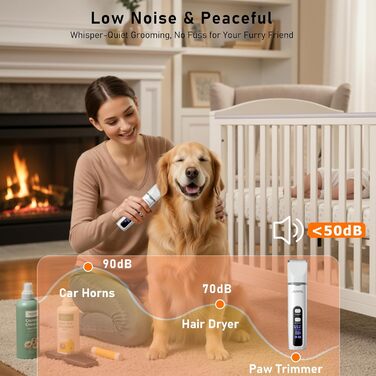 Набір для грумінгу собак JIUWIIL 4-в-1: машинка для стрижки, тример, бритва та аксесуари для догляду за шерстю собак та котів