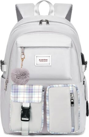 Жіночий рюкзак Acmebon для ноутбука, місткий, модний, сірий
