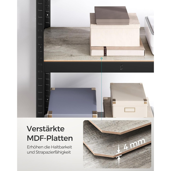 SONGMICS 4-Tier Adjustable Storage Shelf
