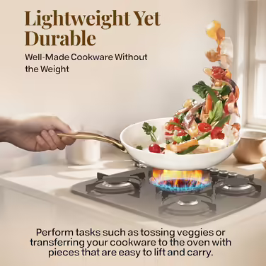 GOTHAM STEEL 15-Piece Cookware Set, Non-Stick Cookware Set, Pot and Pan Set, Kitchen Cookware Sets, Ceramic Cookware Set, Dishwasher Safe, Non-Toxic, Cream White 15 Pieces