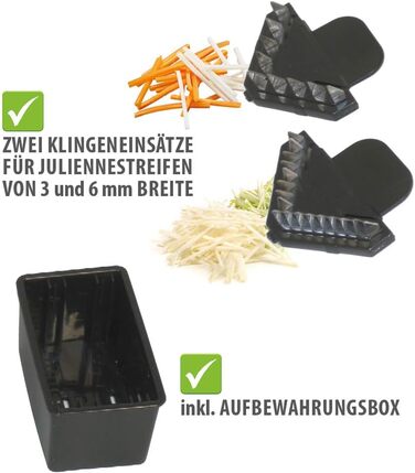 GEFU Julienne VIOLI 2.0 - терка для нарізки овочів та фруктів, для нарізки слайсами та соломкою