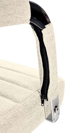 Ергономічне крісло для офісу Amadora I з регулюванням висоти, поворотне на 360 градусів, тканинне покриття, міцне, витримує до 120 кг, колір: кремовий