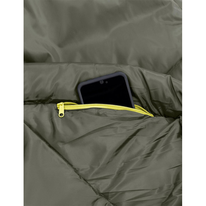 Спальний мішок VAUDE Sioux 800 II Blu: дихаючий, 3-сезонний, 2°C – 8°C, компактний, 220x80 см, для кемпінгу (внутрішній та зовнішній)