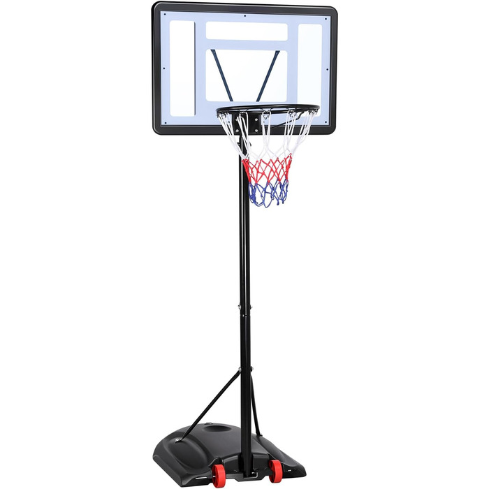 Yaheetech Adjustable Basketball Stand with Wheels - Outdoor Basketball Hoop System