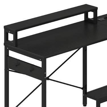 Письмовий стіл Balconera, 130 x 100 x 89 см, чорний