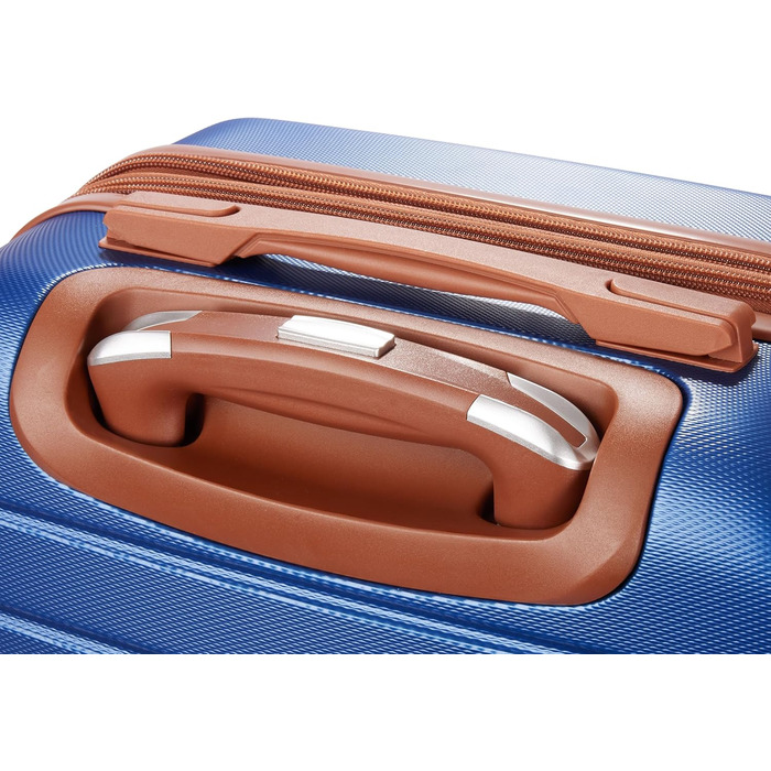 Набір валіз BruBaker Paris з трьох частин (M, L, XL) - великі, міцні, з кодовим замком, 4 колеса, зручні ручки (синій та коричневий)