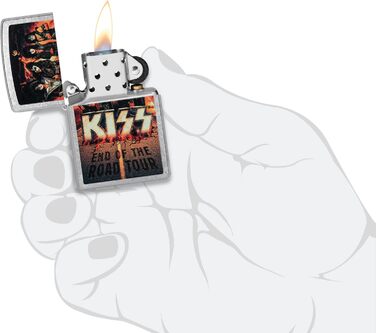 Запальничка Zippo Kiss End of The Road Street Chrome, кишенькова, оригінал