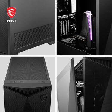 Корпус ПК MSI MPG GUNGNIR 300P Airflow - Mid-Tower з загартованим склом, підтримка ATX/M-ATX/Mini-ITX, 4 x 120mm ARGB вентилятори, USB 3.2 Gen 2x2 Type-C, Gen 1 Type-A, магнітний фільтр пилу