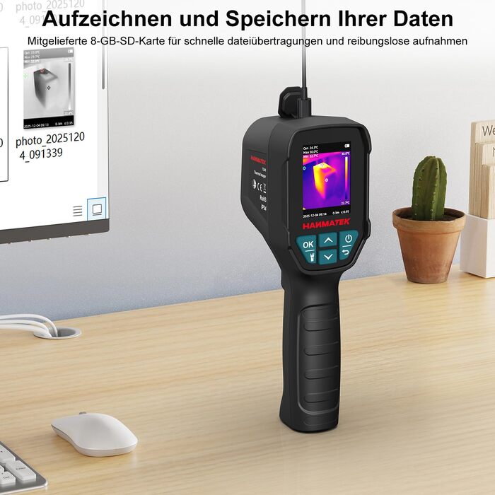 Тепловізор HANMATEK Ti240 для виявлення температурних аномалій та полювання: роздільна здатність 240x240, діапазон температур -68°F до +752°F, акумулятор